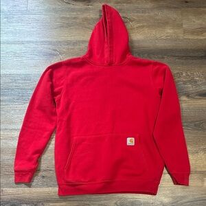 Boys Carhartt Vibrant Red Hoodie Size XL (14/16)